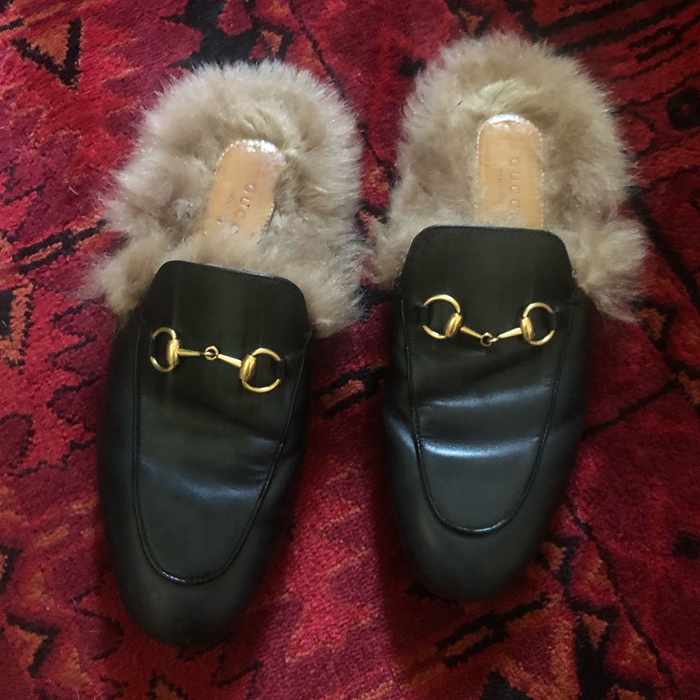 Gucci Princeton Horsebit Accent Mules